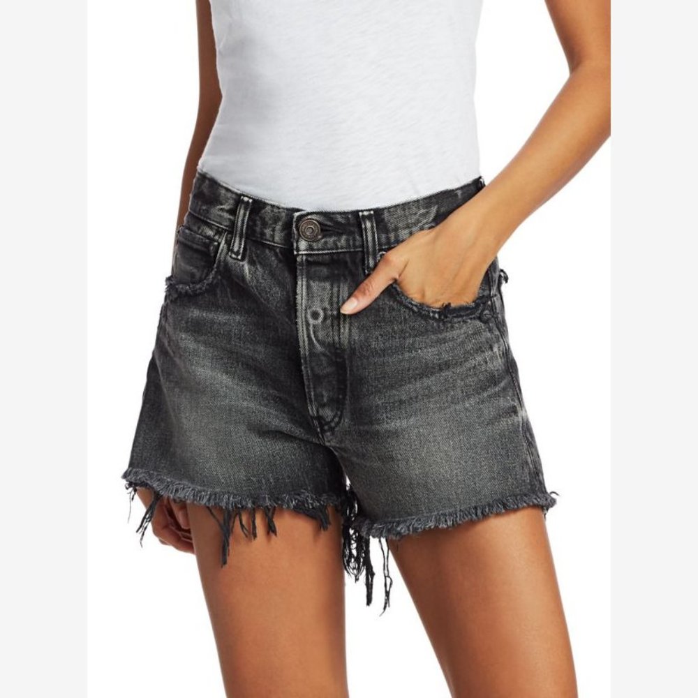NEW Moussy Vintage Size 30 (8-10) Perrysburg Denim Shorts - Black